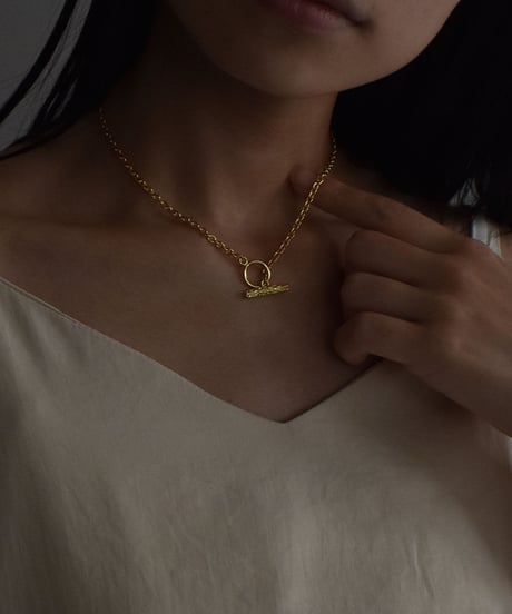 necklace-a02068　SV925 Twig Chain Choker Necklace
