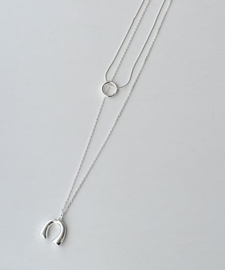 necklace-a02086　SV925 Double Symbol Necklace