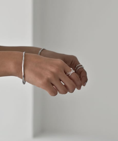 ring-a02169　SV925 Droop Chain Coil Ring