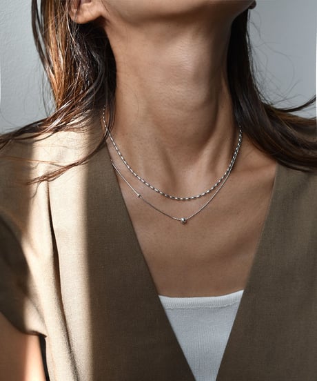 necklace-a02085　 SV925 Harf Design Necklace