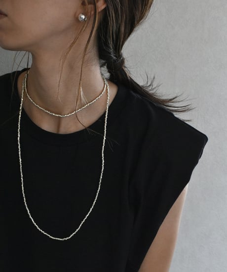 necklace-a02105　Three Cut Long Necklace