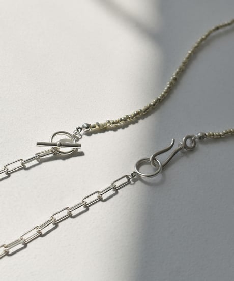 necklace-a02120　SV925 Beads×Chain 2Set Necklace