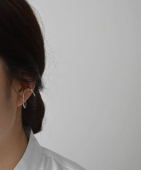 earcuff-a02022　SV925 Double Hoop Earcuff