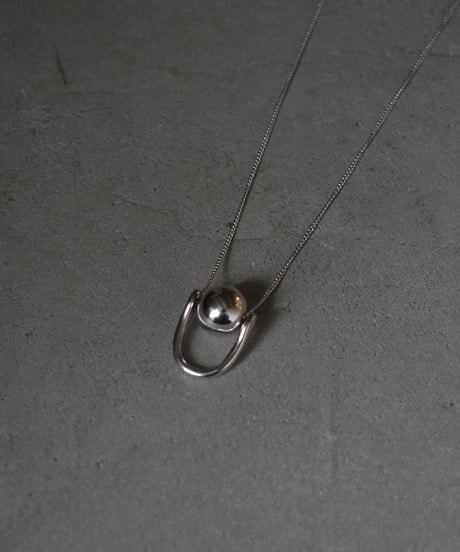 necklace-a02021　SV925 Ball U Necklace