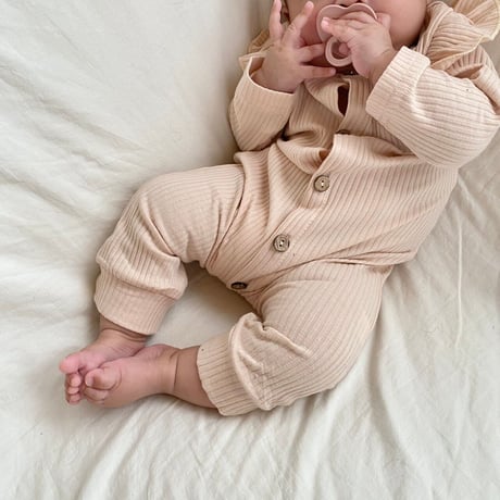 【予約】ribbed flare suit
