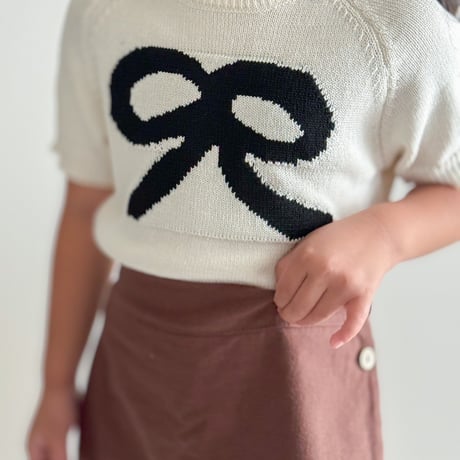 【予約】ribbon knittops