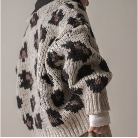 【予約】leopard cardigan