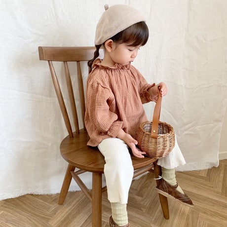 【予約】standing collar blouse
