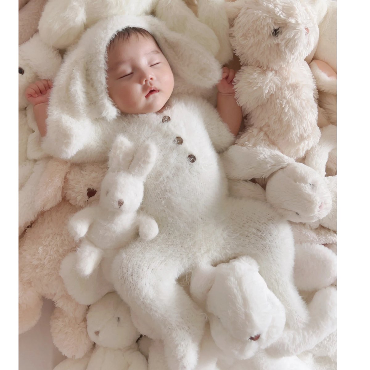 2〜5月分】セルフニューボーンフォト うさぎさんver. | ptit ailes