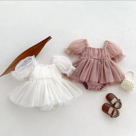 【予約】tulle halfsleeve onepiece