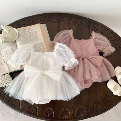 【予約】tulle halfsleeve onepiece