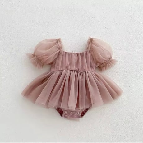 【予約】tulle halfsleeve onepiece