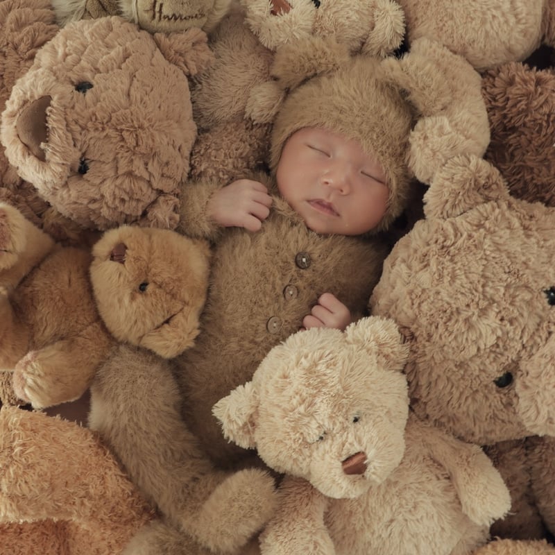 3月分】twins セルフニューボーンフォトくまさんver. | ptit ailes