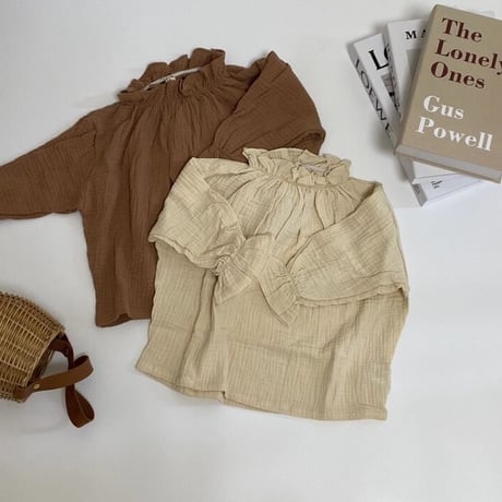 【予約】standing collar blouse