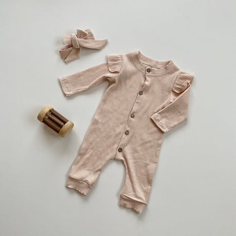 【予約】ribbed flare suit