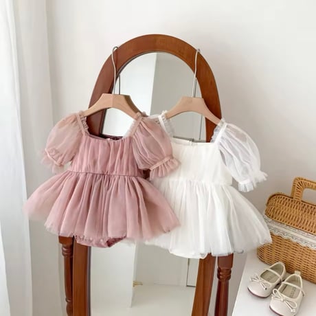 【予約】tulle halfsleeve onepiece