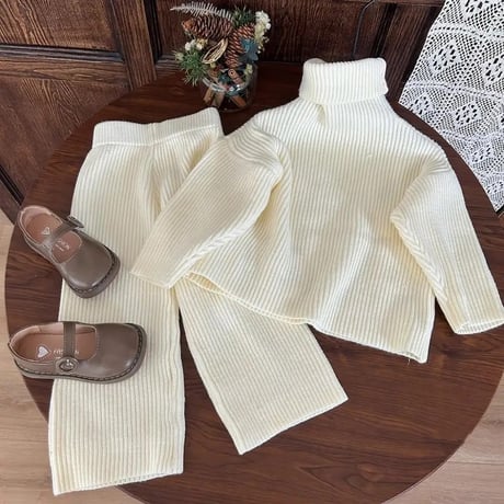 【予約】whiteelegant  knitsetup