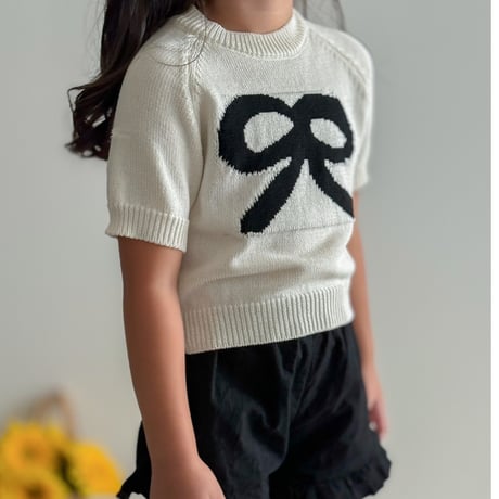 【予約】ribbon knittops