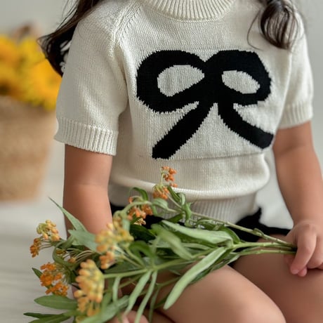 【予約】ribbon knittops