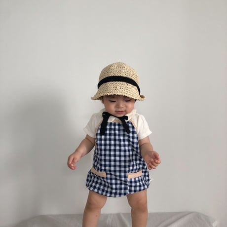 【予約】gingham romper