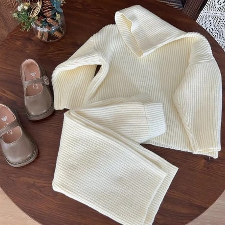 【予約】whiteelegant  knitsetup