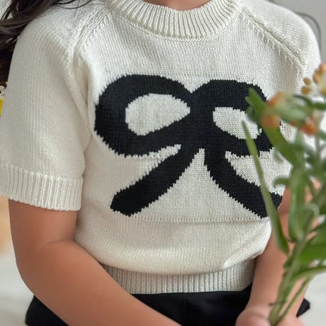 【予約】ribbon knittops