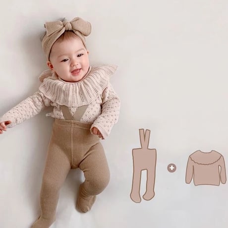 【即納】tights × tops set