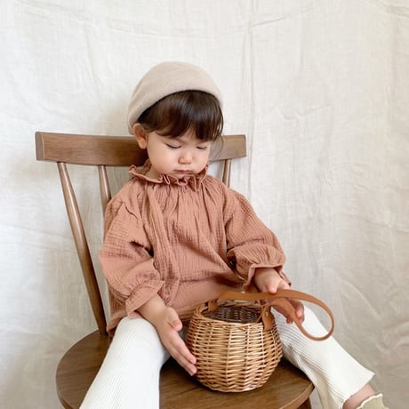 【予約】standing collar blouse