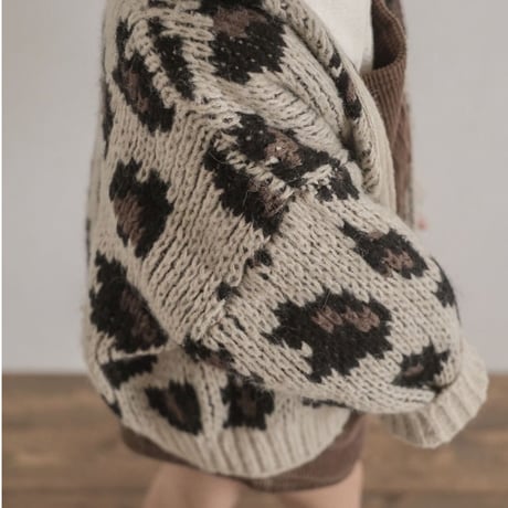 【予約】leopard cardigan