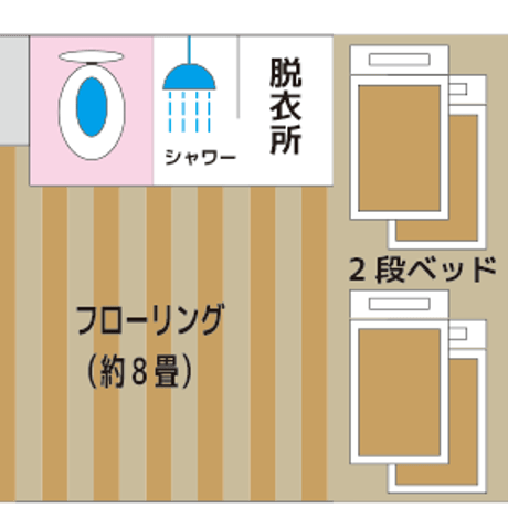 （１５）新型ケビン4⼈⽤(トイレ、シャワー、キッチン、ウッドテラス付き) (駐⾞券1台分付き)【Acoustic Lounge THE CAMP 2026】 in 長野 こだまの森
