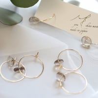 brilliance（スモーキークォーツフープピアス）14kgf