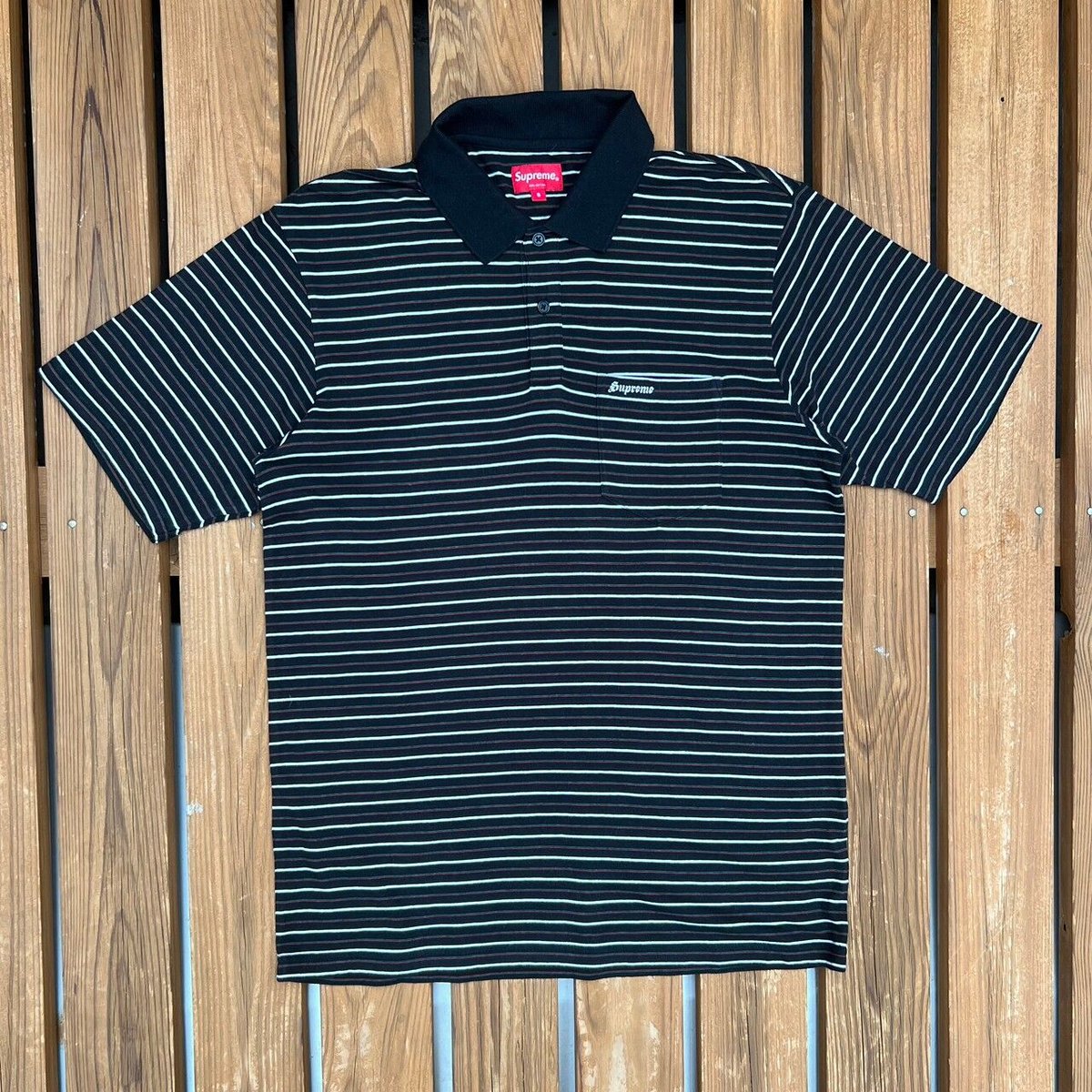 SUPREME ボーダー 半袖 ポロシャツ | 32PARADOX STORE