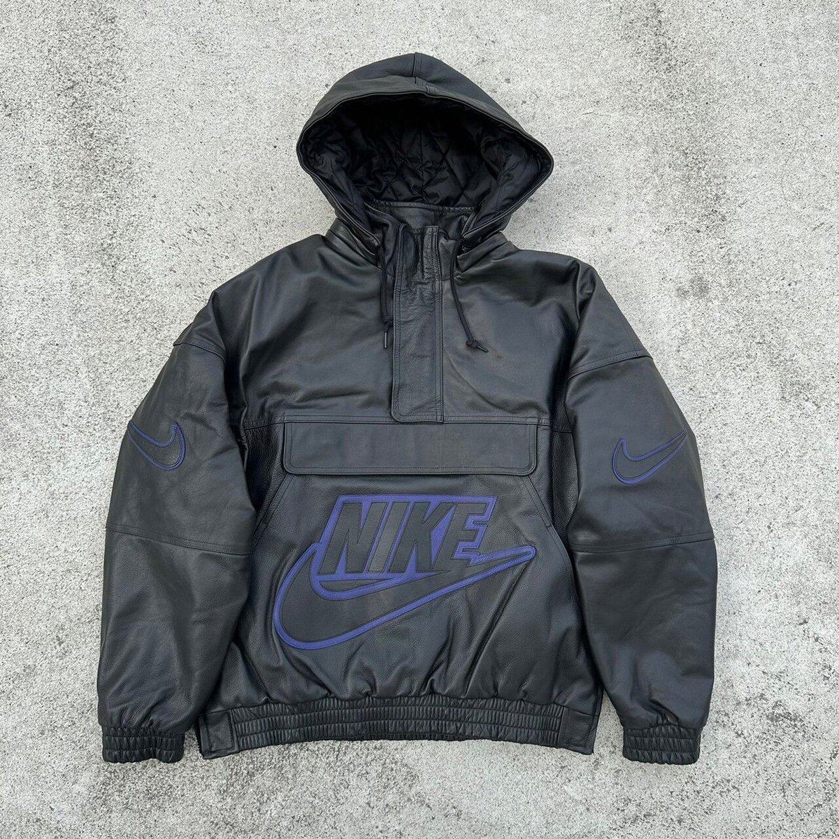 nike supreme leather anorak