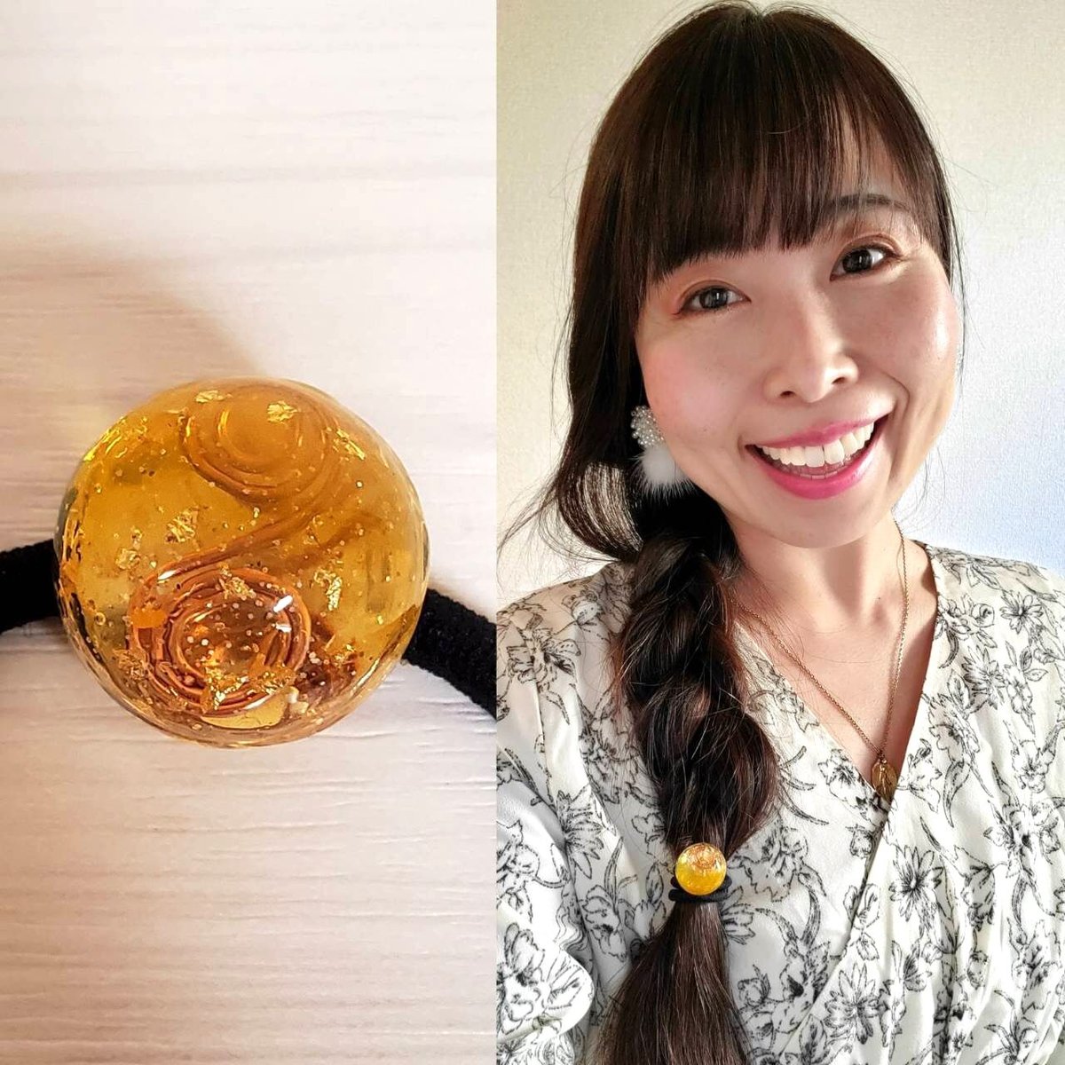kohma様御専用オルゴナイト ☆金運アップヘアゴム オルゴナイト ヘアゴム | MARICO and