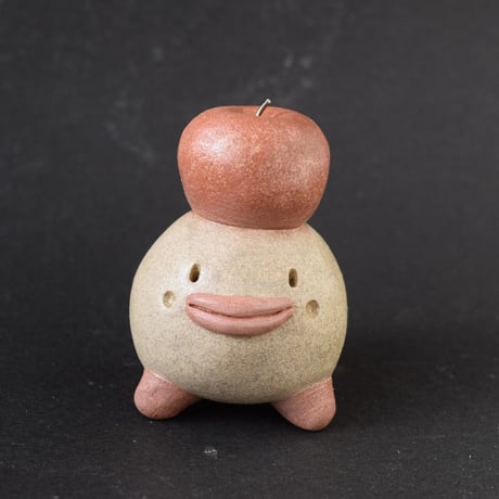 【注文制作品】「リンゴぼっくり君」◆努力が実るかも的な土ぼっくり君◆