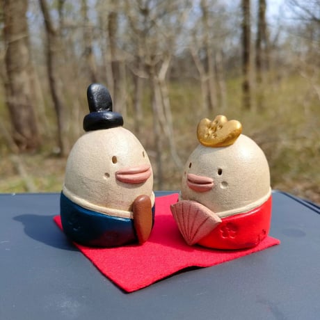 【注文制作品】「おひな様セット」コロンとかわいらしいセット。