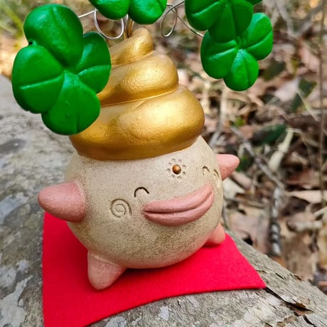 【注文制作品】「大金うん八葉（はっぱ）君」ウンが昇ってハッピー八本で末広がり！！金うんぱ君の超進化版♪
