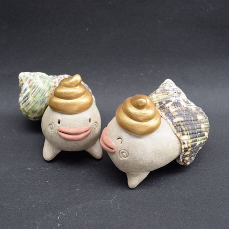 海に住んでいるかも「かいうん君」ヤドカリじゃないよ♪貝とウンでかいうん君ですよ♪