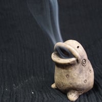 【注文制作品】◆「お香スタンドぼっふぁー君」◆吐く煙に癒されます♪