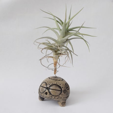 【注文制作品】土偶型エアープランツ用スタンド「土偶ぷらんつ君」◆ペン立てにもなるいかしたやつ♪