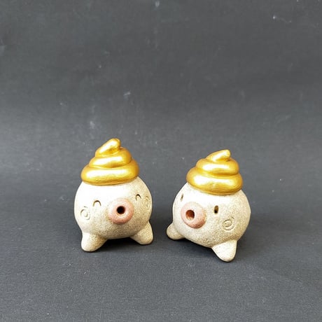 【注文制作品】「ミニうんたま君」◆うんたま君より一回り小さいけどしっかり金ウン右上がり♪