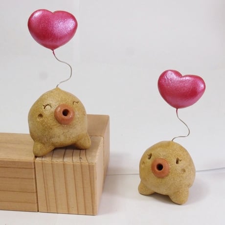 ◆注文制作品◆「ハートふたばちゃん」飛び出たハートがラブリィなんです♪