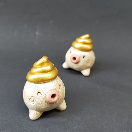 【注文制作品】「ミニうんたま君」◆うんたま君より一回り小さいけどしっかり金ウン右上がり♪