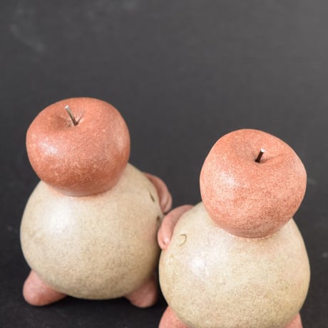 【注文制作品】「リンゴぼっくり君」◆努力が実るかも的な土ぼっくり君◆