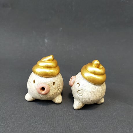 【注文制作品】「ミニうんたま君」◆うんたま君より一回り小さいけどしっかり金ウン右上がり♪