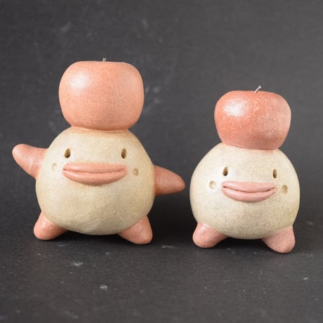 【注文制作品】「リンゴぼっくり君」◆努力が実るかも的な土ぼっくり君◆