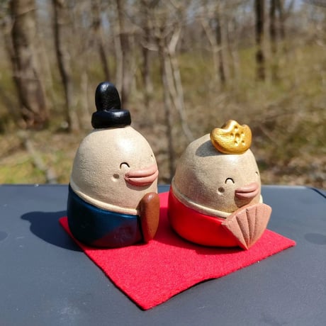 【注文制作品】「おひな様セット」コロンとかわいらしいセット。