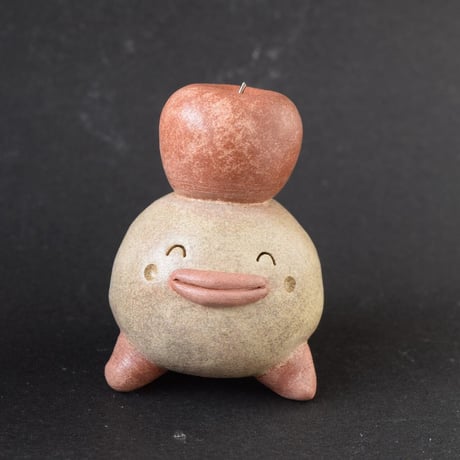 【注文制作品】「リンゴぼっくり君」◆努力が実るかも的な土ぼっくり君◆