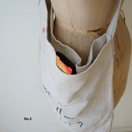 Vintage linen shoulder BIG BIG bag