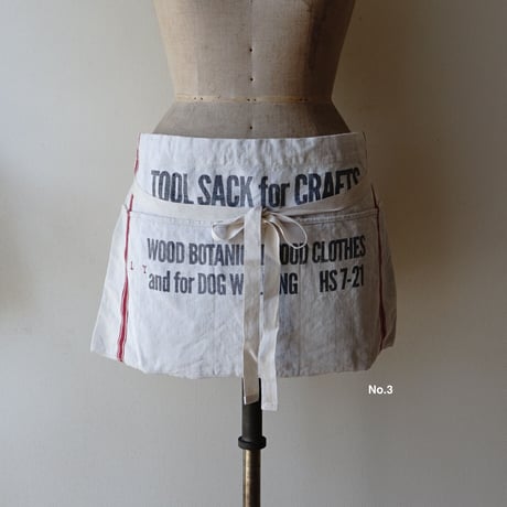 TOOL SACK APRON made of old kitchen cloth